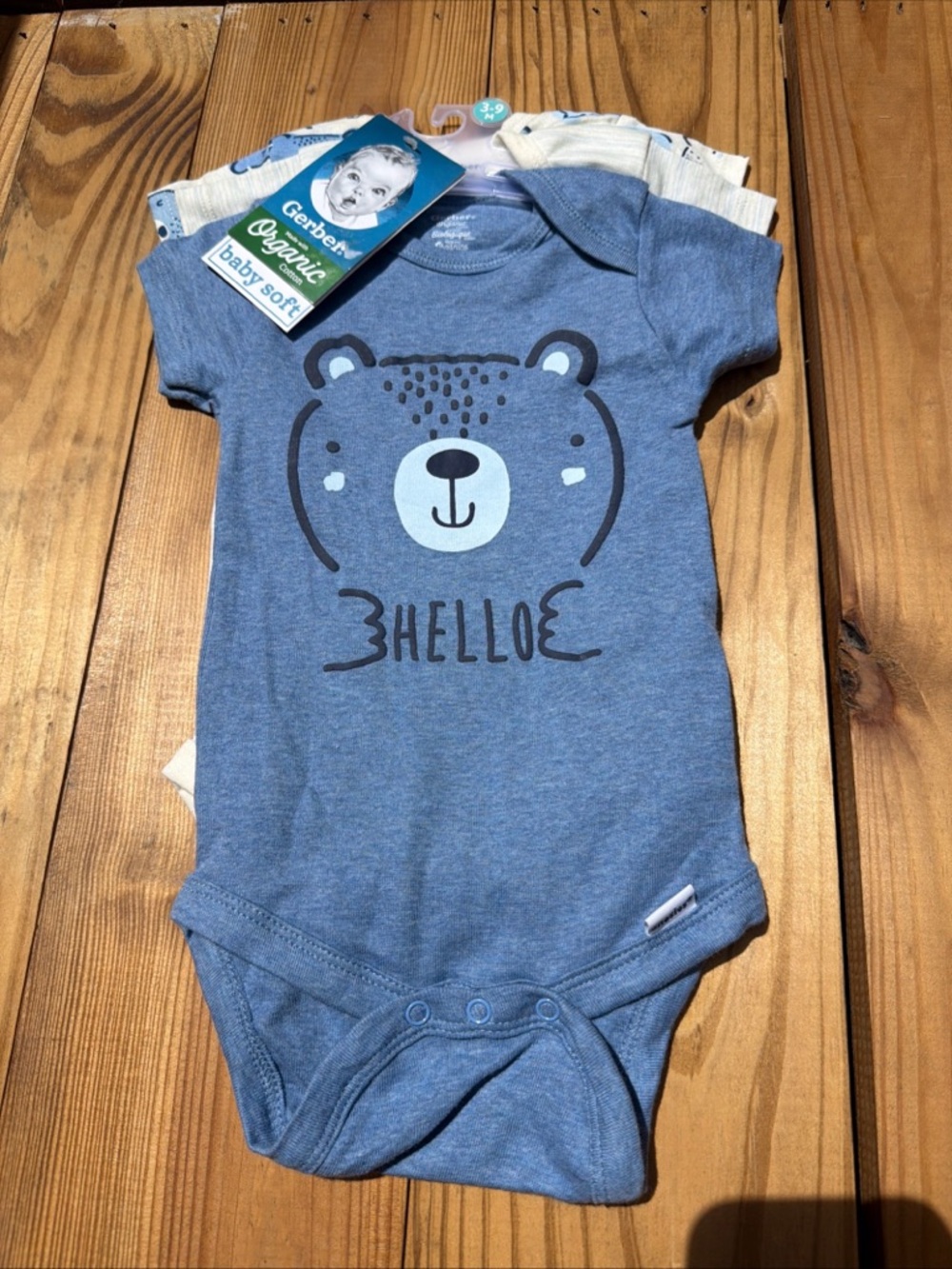 Gerber Blue Bear Graphic Infant One-Piece Bodysuit
